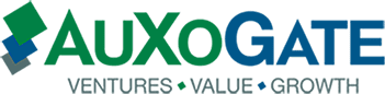 AuxoGate logo with ventures, value, growth.